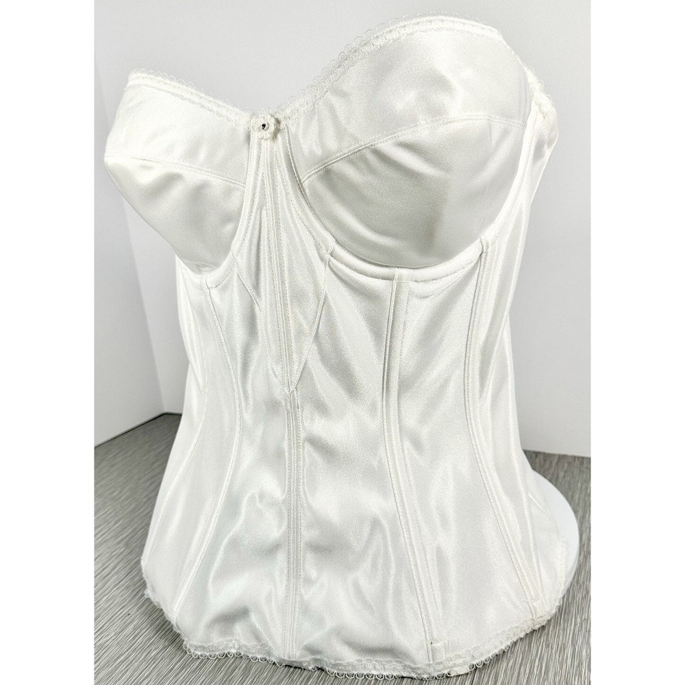 DOMINIQUE Juliette strapless longline corset size 38C white bridal bra sexy